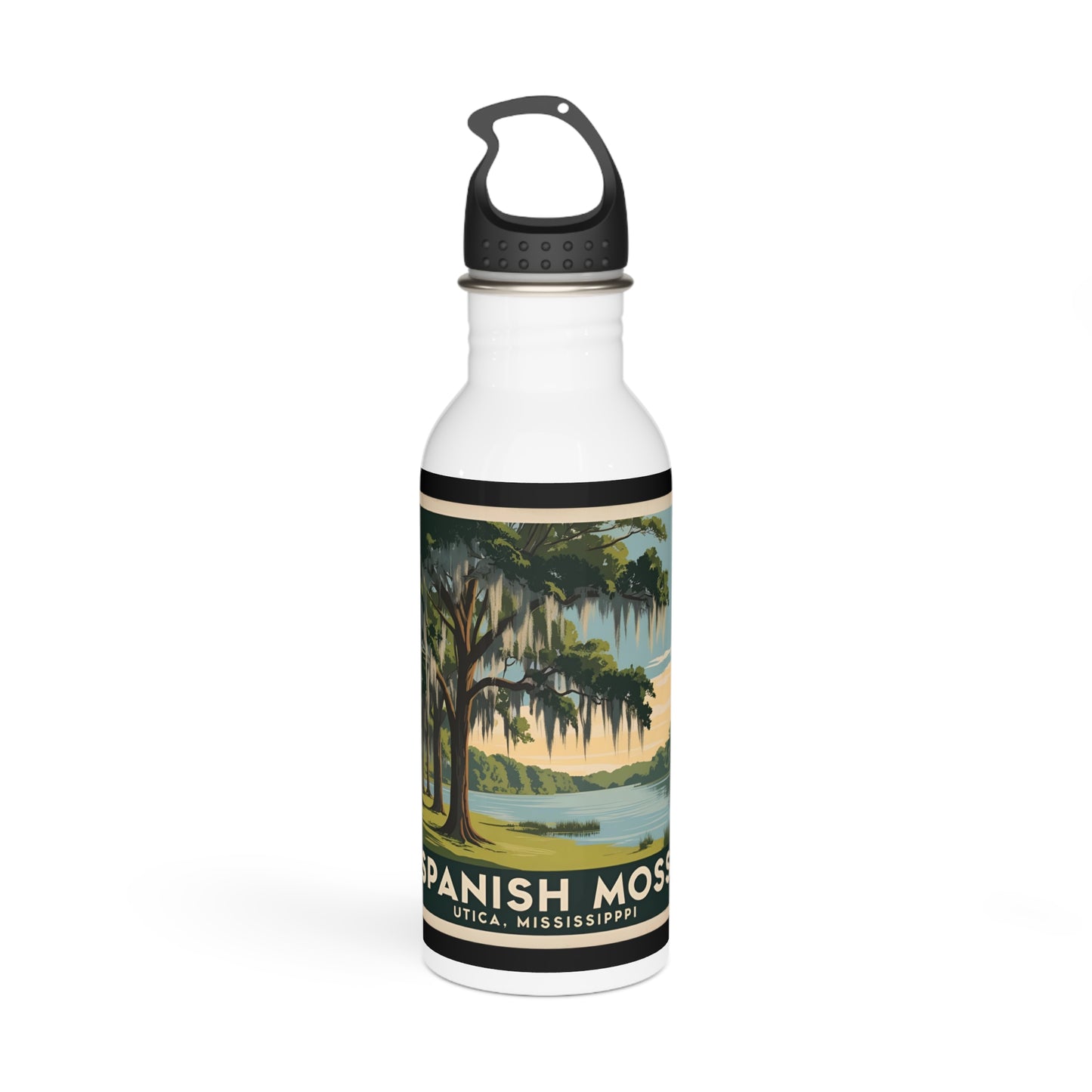 Vintage Style Stainless Steel Water Bottle - Spanish Moss