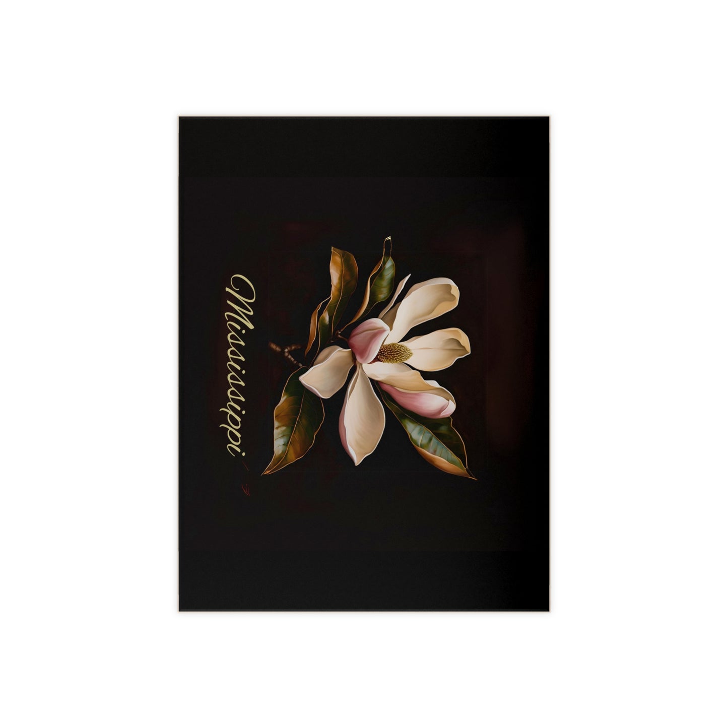 Elegant Magnolia Ceramic Photo Tile