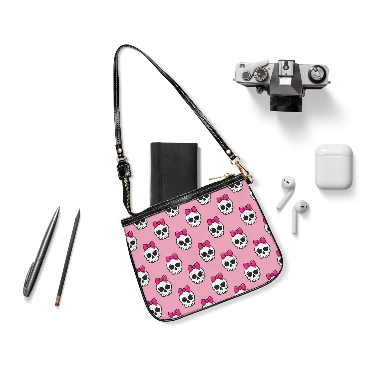 Chic Skull Print Small Shoulder Bag