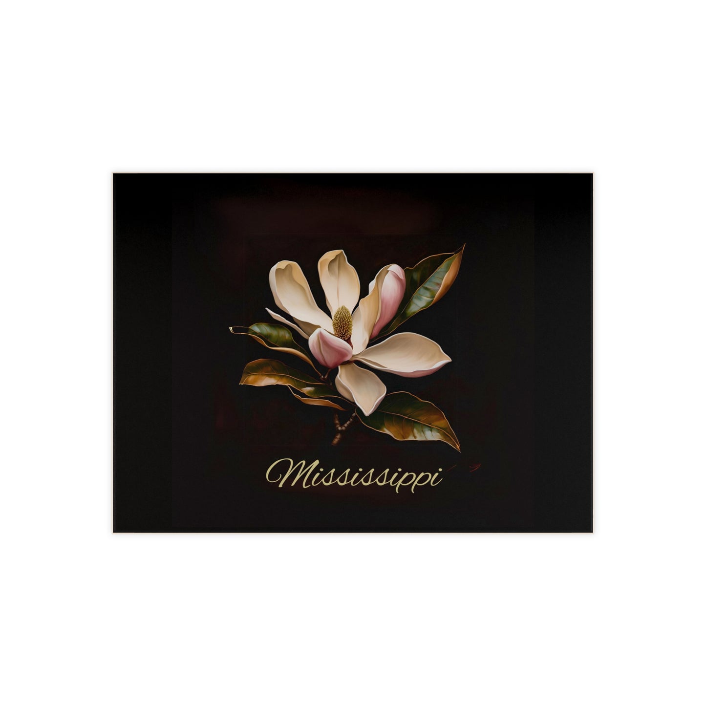 Elegant Magnolia Ceramic Photo Tile