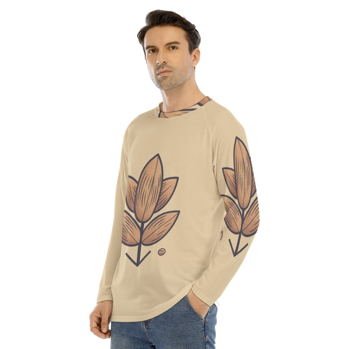Men's Long Sleeve T-shirt With Raglan Sleeve