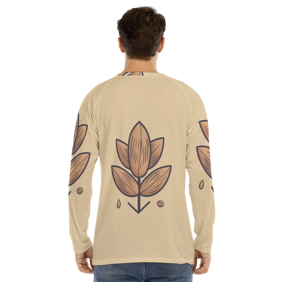 Men's Long Sleeve T-shirt With Raglan Sleeve