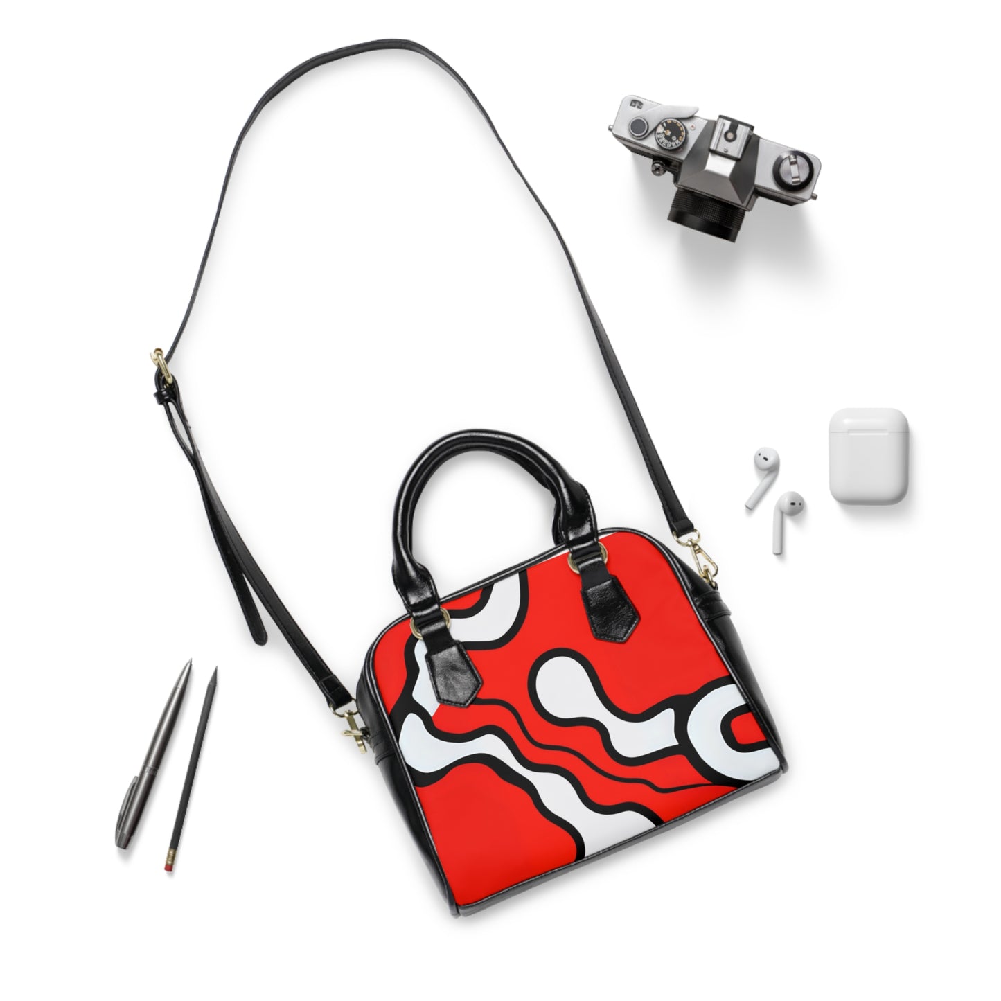Stylish Abstract Shoulder Handbag