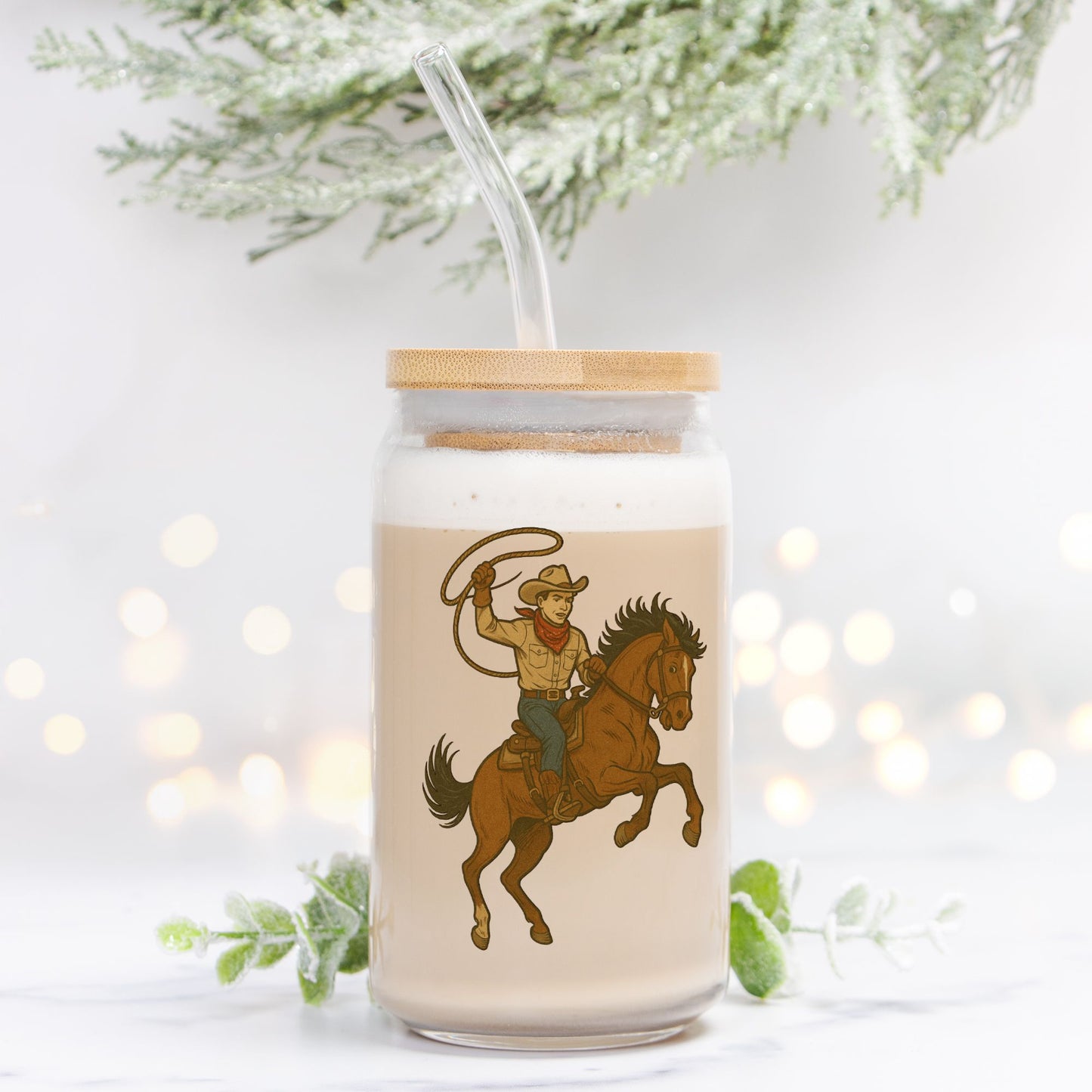 Cowboy Glass Can 16oz