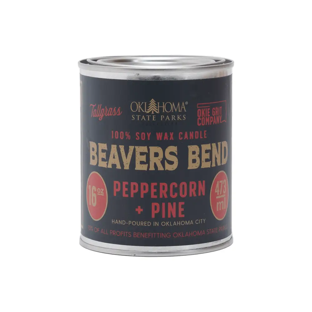 Beavers Bend: Peppercorn + Pine Soy Wax Candle - 16 ounce - Candles