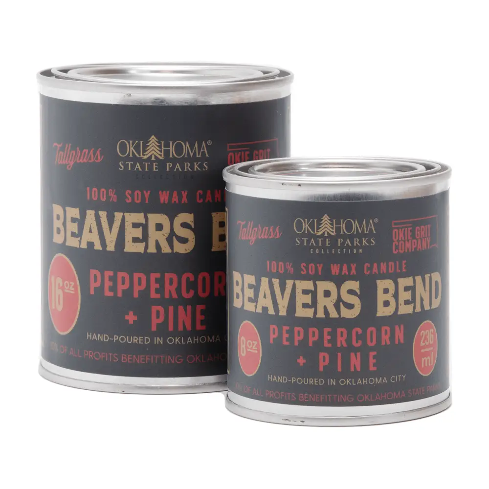 Beavers Bend: Peppercorn + Pine Soy Wax Candle - Candles