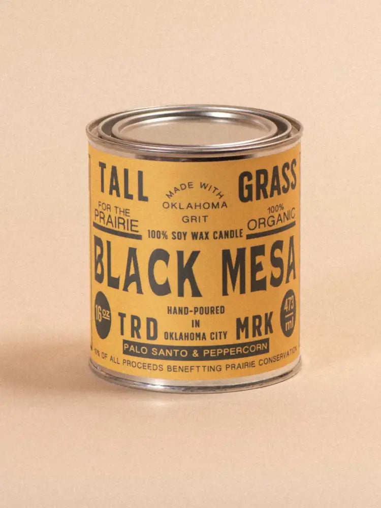 Black Mesa: Palo Santo + Peppercorn Soy Wax Candle - 16 oz - Candles