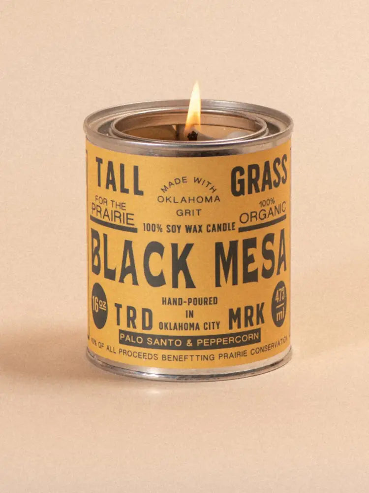 Black Mesa: Palo Santo + Peppercorn Soy Wax Candle - Candles