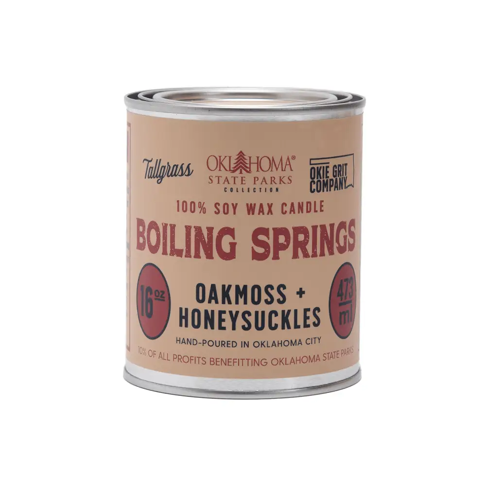 Boiling Springs: Scrub Oak + Bergamot Soy Wax Candle - 16 oz - Candles