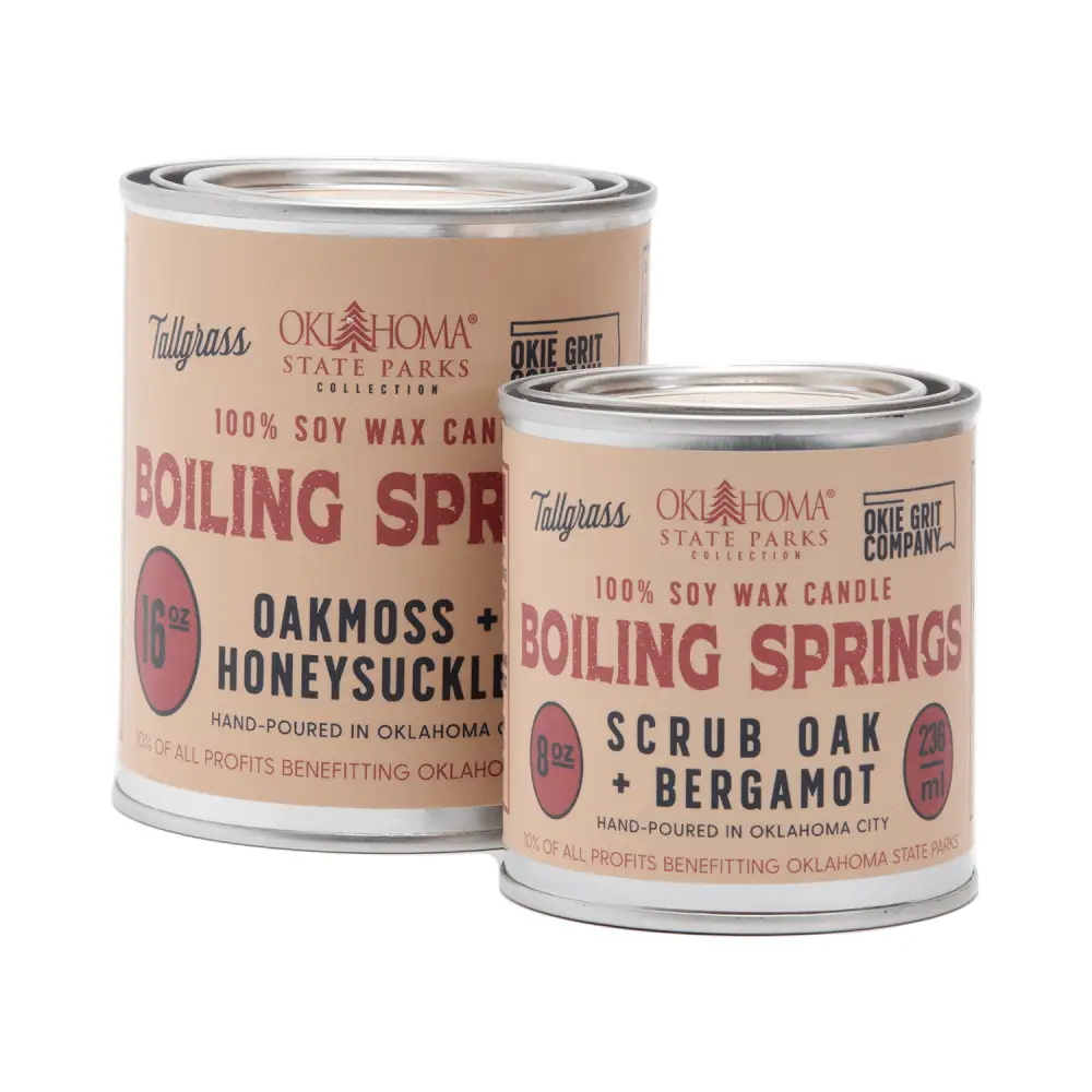 Boiling Springs: Scrub Oak + Bergamot Soy Wax Candle - Candles