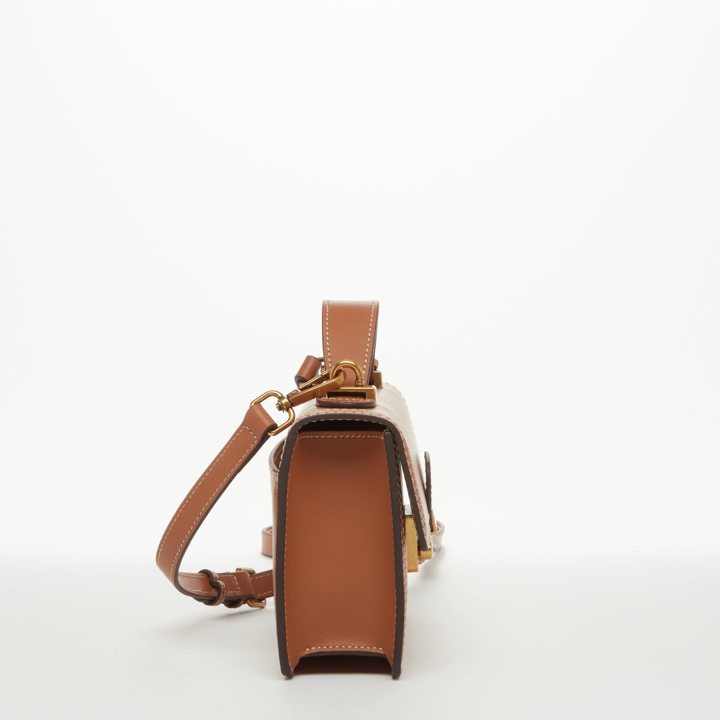 Little Brown Leather Crossbody Handbag