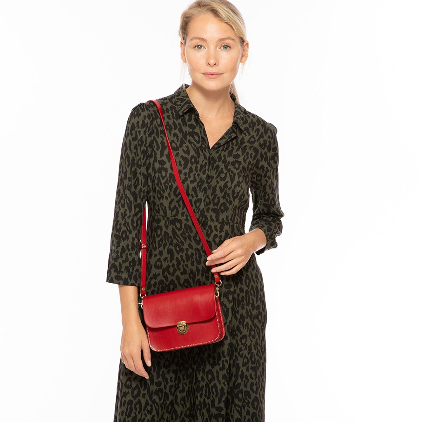 Nana Red Leather Crossbody Bag