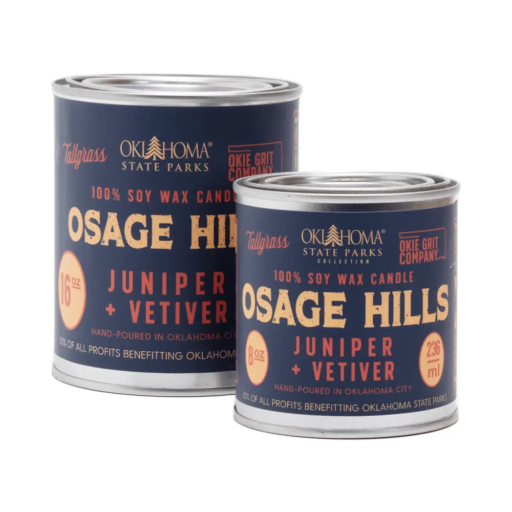 Osage Hills: Juniper + Vetiver Soy Wax Candle - Candles