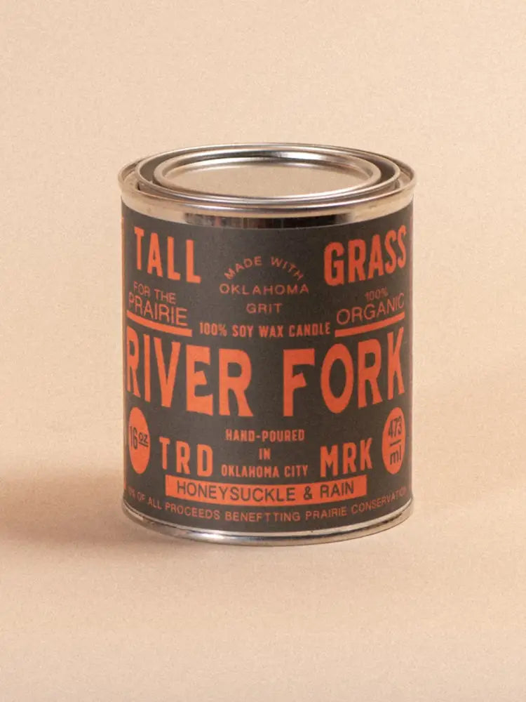 River Fork: Honeysuckle + Rain Soy Wax Candle - 16 oz - Candles