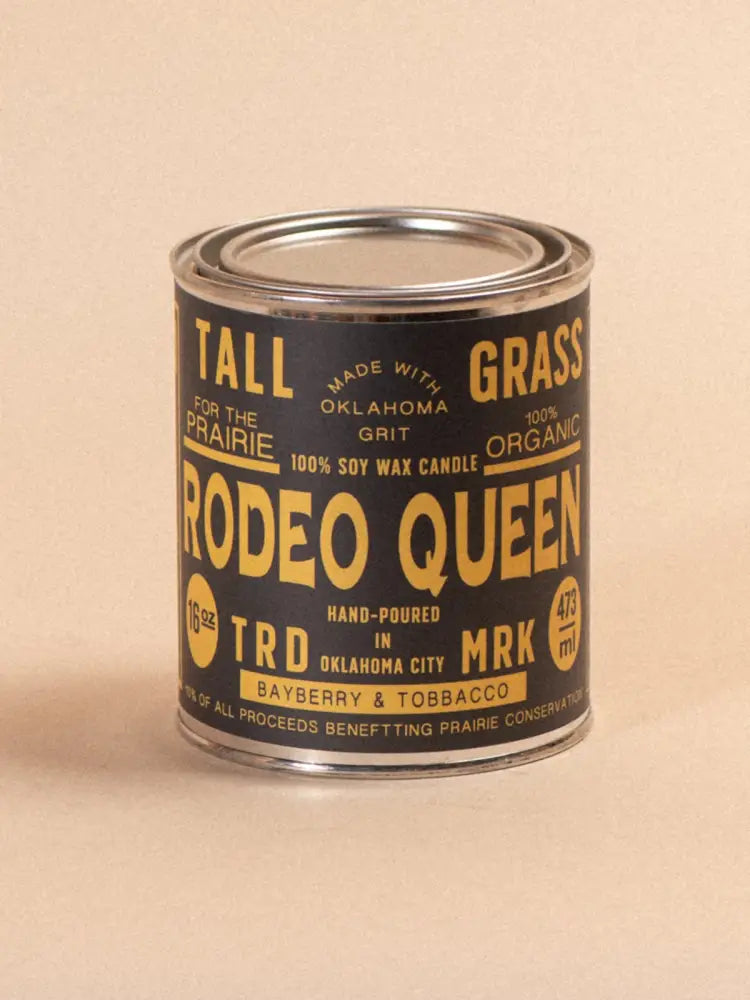 Rodeo Queen: Bayberry + Tobacco Soy Wax Candle - 16 oz - Candles