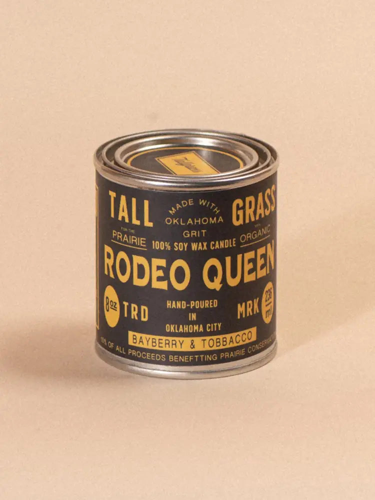 Rodeo Queen: Bayberry + Tobacco Soy Wax Candle - 8 oz - Candles
