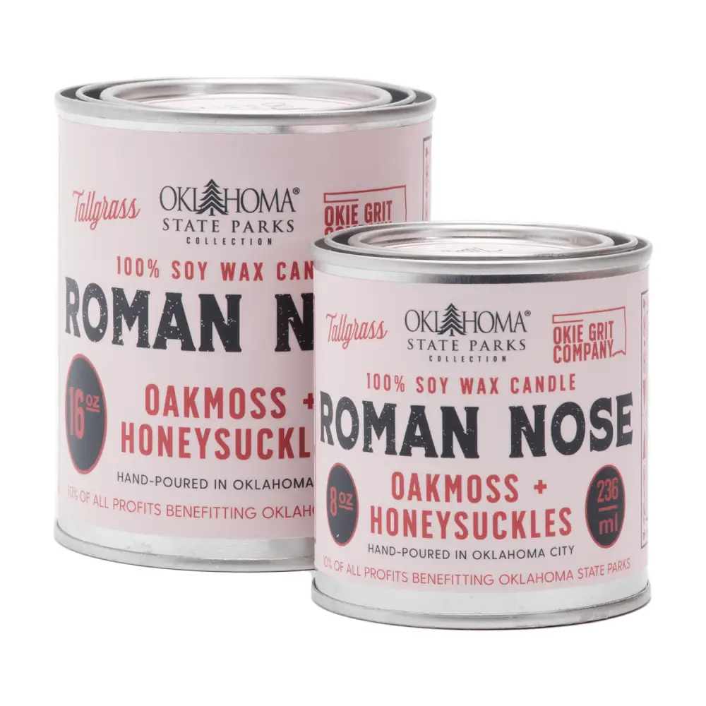 Roman Nose: Oakmoss + Honeysuckle Soy Wax Candle - Candles