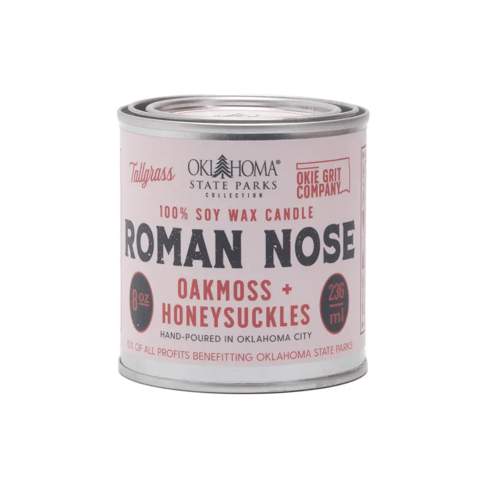Roman Nose: Oakmoss + Honeysuckle Soy Wax Candle - Candles