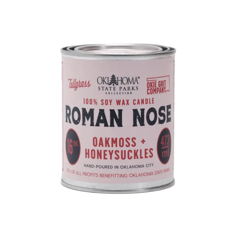 Roman Nose: Oakmoss + Honeysuckle Soy Wax Candle - Candles