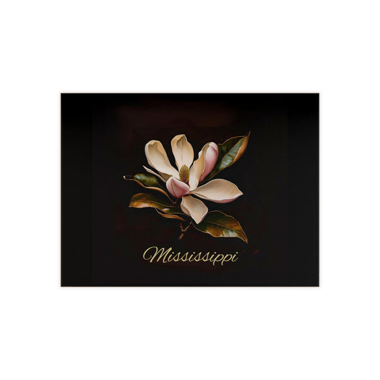 Elegant Magnolia Ceramic Photo Tile