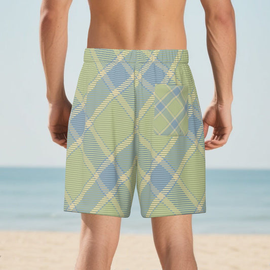 Men's Beach Shorts with Pocket Hole-Waterproof 4-Sided Bullet 120 GSM