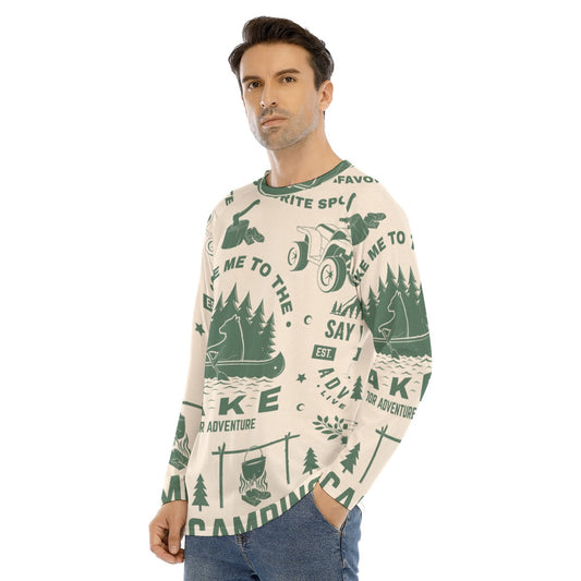 Men's Long Sleeve T-shirt With Raglan Sleeve