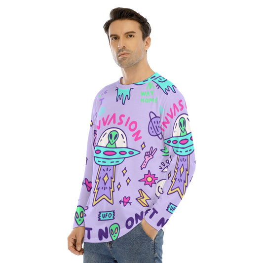 Men's Long Sleeve T-shirt With Raglan Sleeve