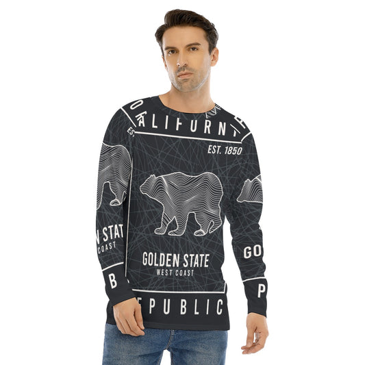 California Bear Men's Long Sleeve T-shirt With Raglan Sleeve