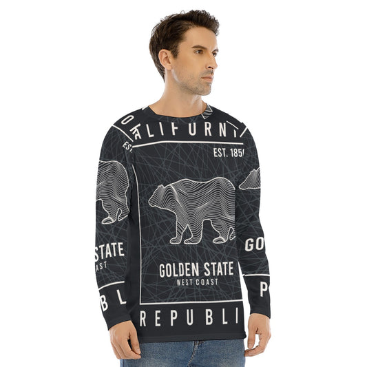 California Bear Men's Long Sleeve T-shirt With Raglan Sleeve
