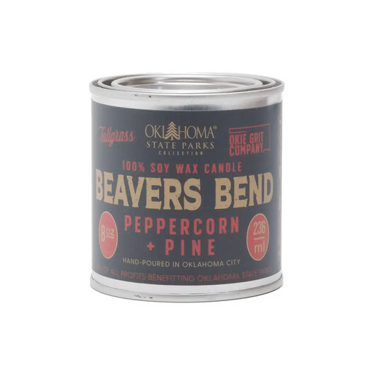 Beavers Bend: Peppercorn + Pine Soy Wax Candle - Candles