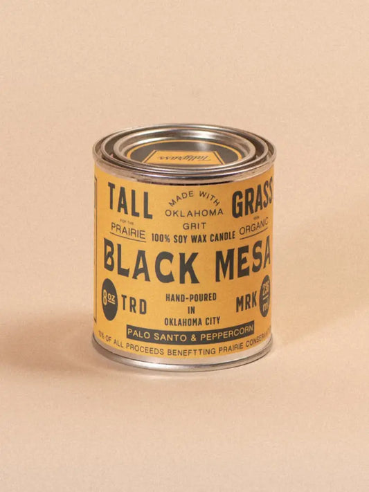 Black Mesa: Palo Santo + Peppercorn Soy Wax Candle - 8 oz - Candles
