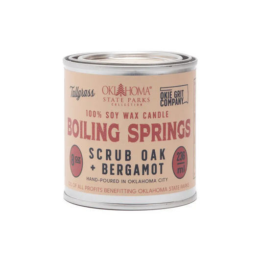 Boiling Springs: Scrub Oak + Bergamot Soy Wax Candle - 8 oz - Candles