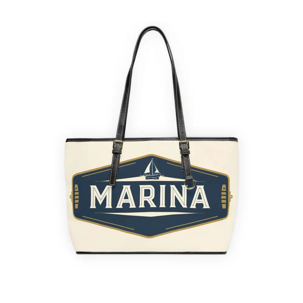 Chic PU Leather Shoulder Bag - Marina Style Tote for Everyday Travel Gifts and Special Occasions - 16’’ x 10’’ / Black