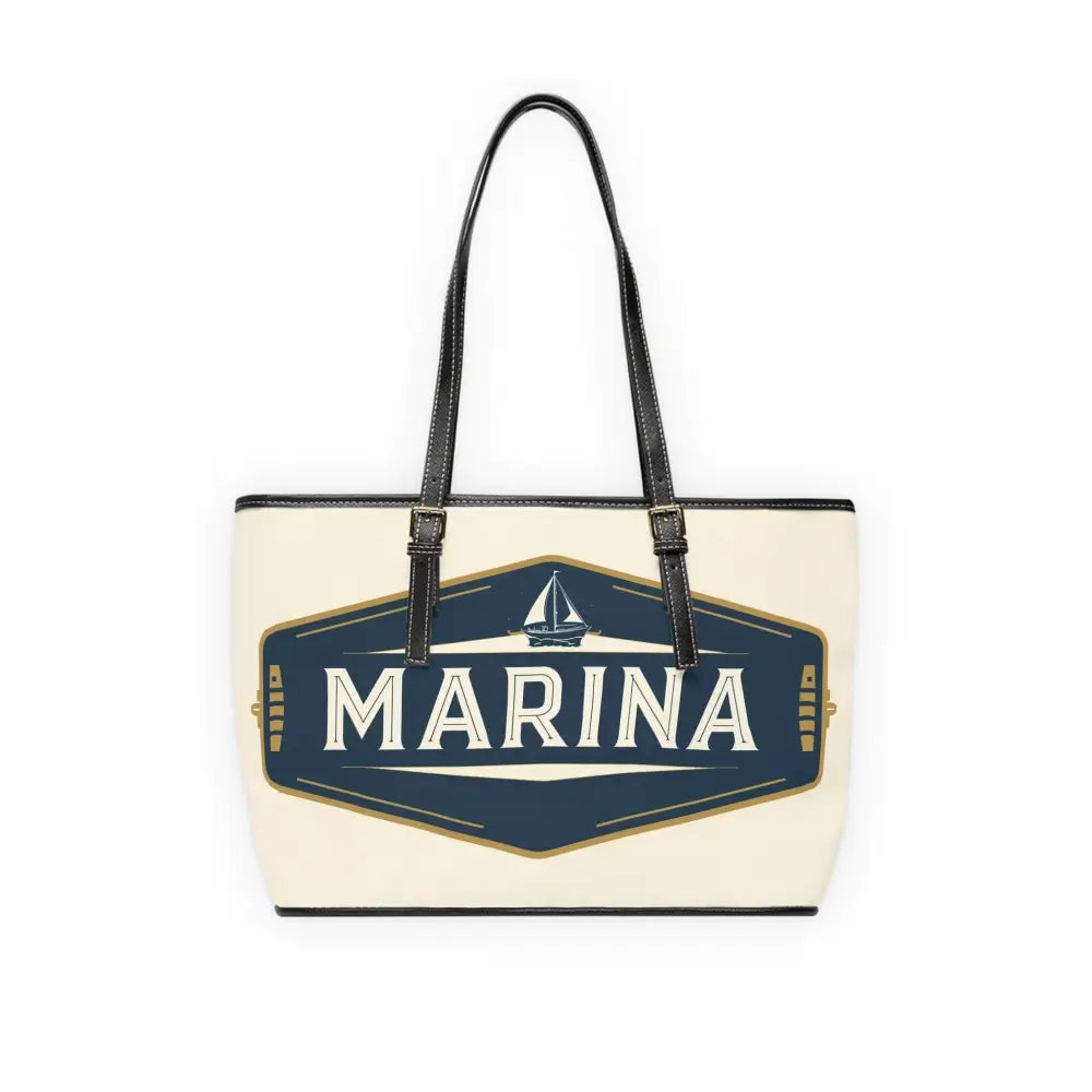 Chic PU Leather Shoulder Bag - Marina Style Tote for Everyday Travel Gifts and Special Occasions - 16’’ x 10’’ / Black