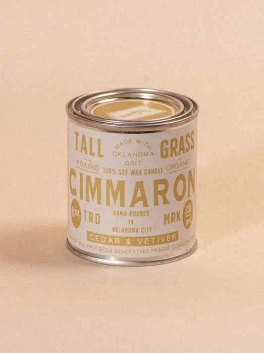 Cimmaron: Cedar + Vetiver Soy Wax Candle - 8 oz - Candles