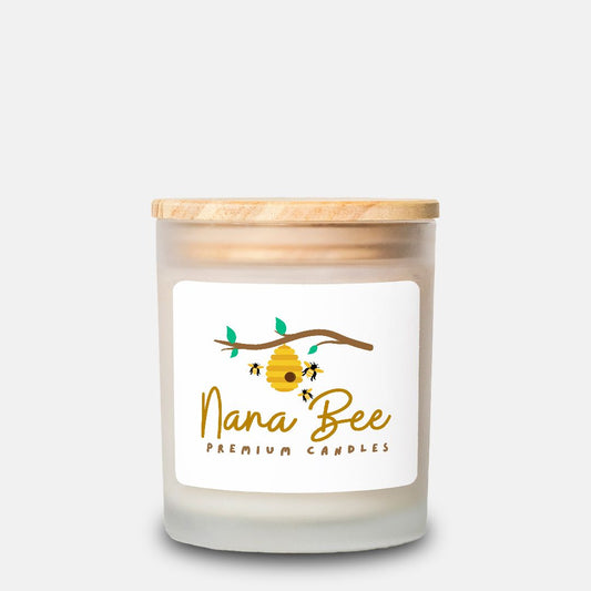 Nana Bee's Prmium Candle Frosted Glass (Hand Poured 11 oz)