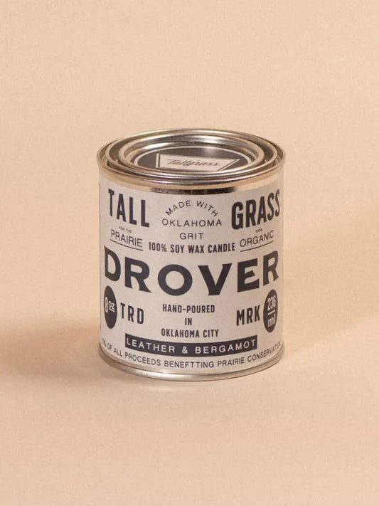 Drover: Leather + Bergamot Soy Wax Candle - 16 oz Candle