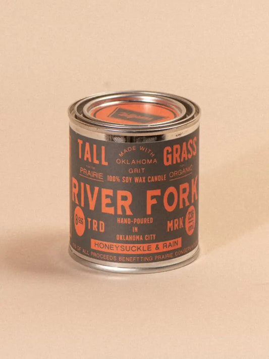 River Fork: Honeysuckle + Rain Soy Wax Candle - 8 oz - Candles
