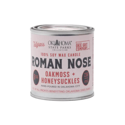 Roman Nose: Oakmoss + Honeysuckle Soy Wax Candle - Candles